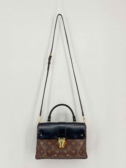 LOUIS VUITTON One Handle Brown & Black Top Handle