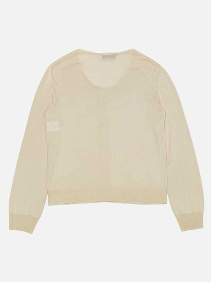 CHRISTIAN DIOR Basic Beige Cardigan