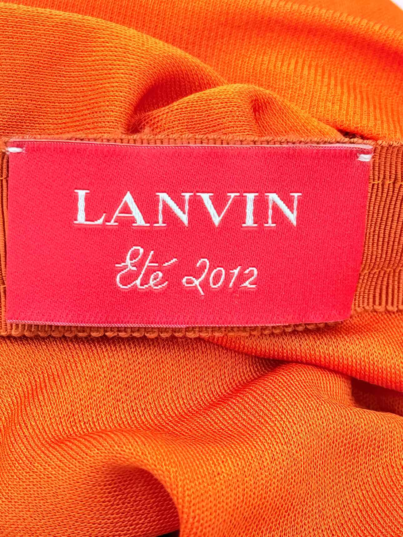 LANVIN Orange Size Medium Knee Length Dress