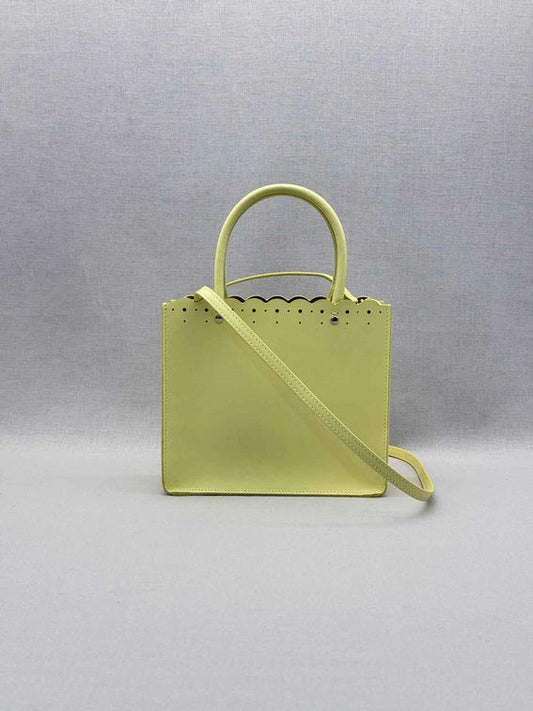 ALAIA Garance Yellow Tote Bag