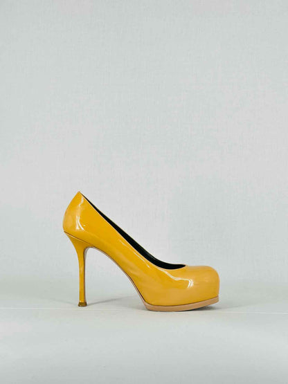 YSL Yellow Size EU 38 Heeled Sandals