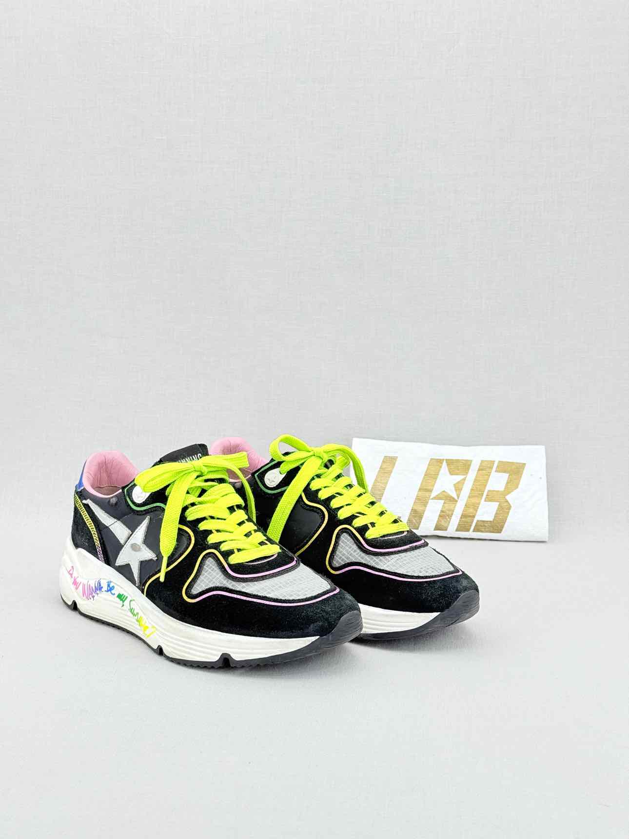 GOLDEN GOOSE Black Multicolor Size EU 37 Sneakers