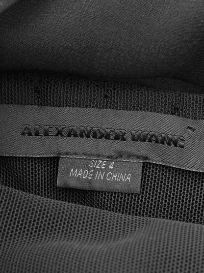ALEXANDER WANG Black Mesh Size US 4 Short Dress