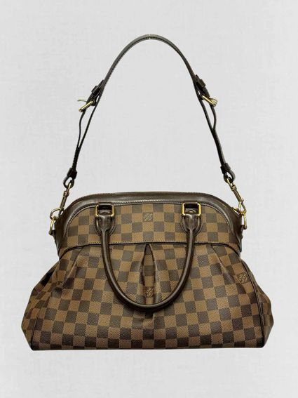 LOUIS VUITTON Trevi Brown Damier Ebene Top Handle