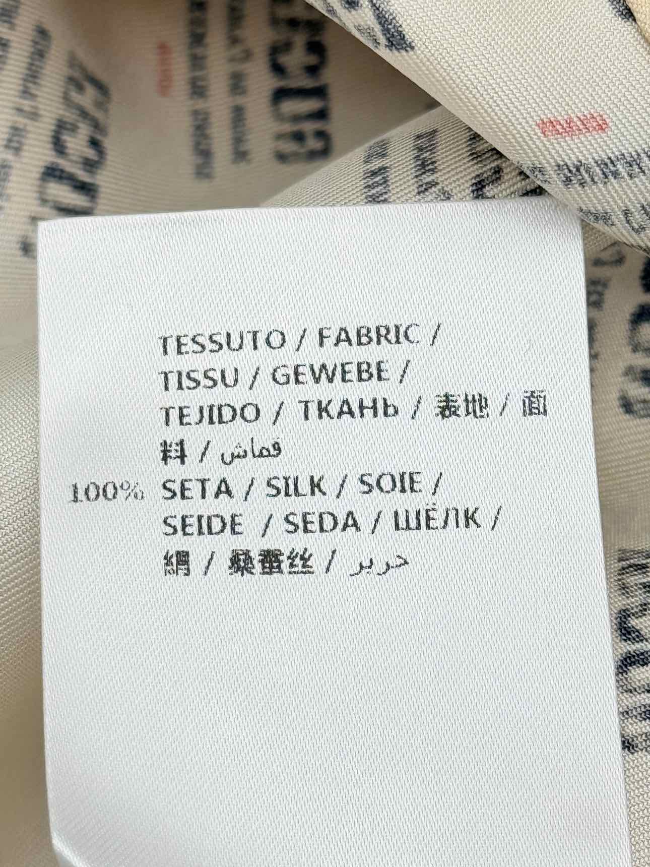 GUCCI Gold w/ Black Invite Stamp Print Size US 6 Shirt