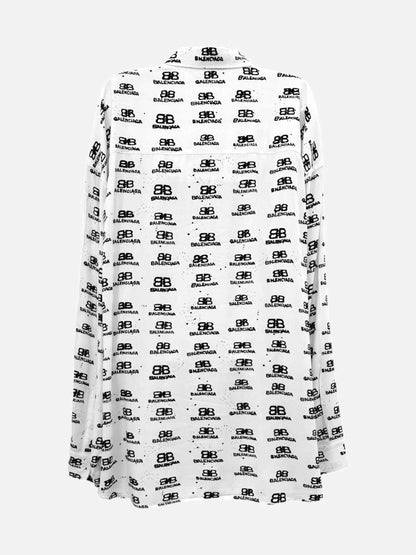 BALENCIAGA White w/ Black Logo Size US 2 Shirt