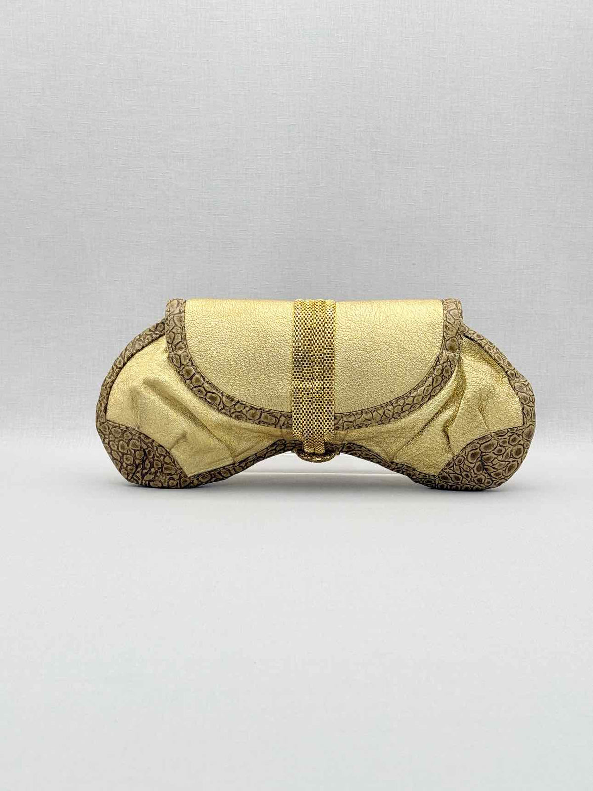LARA BOHINC Metallic Gold Clutch