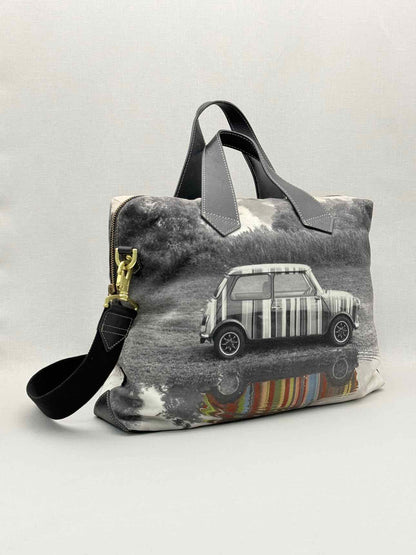 PAUL SMITH Carry on Grey Multicolor Top Handle