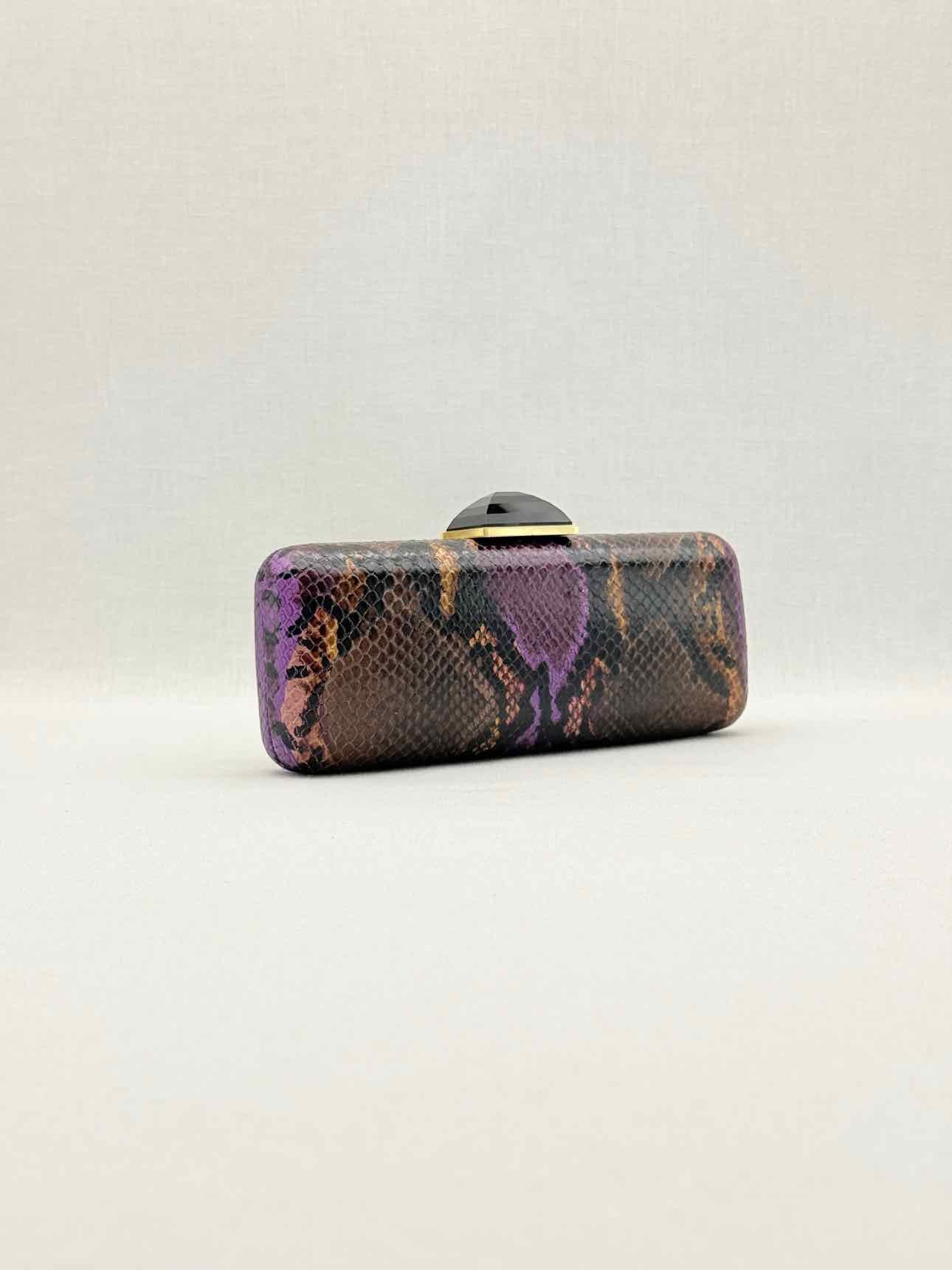 JUDITH LEIBER Jessica Purple Multicolor Clutch