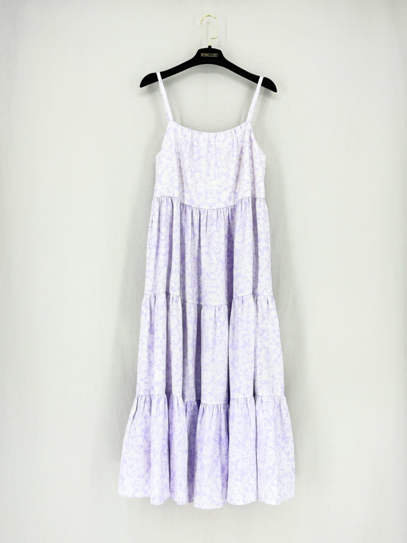 PEONY Lilac & White Floral Size Small Midi Dress