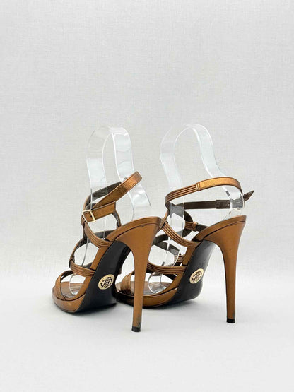 ROBERTO CAVALLI Bronze Size EU 40 Heeled Sandals