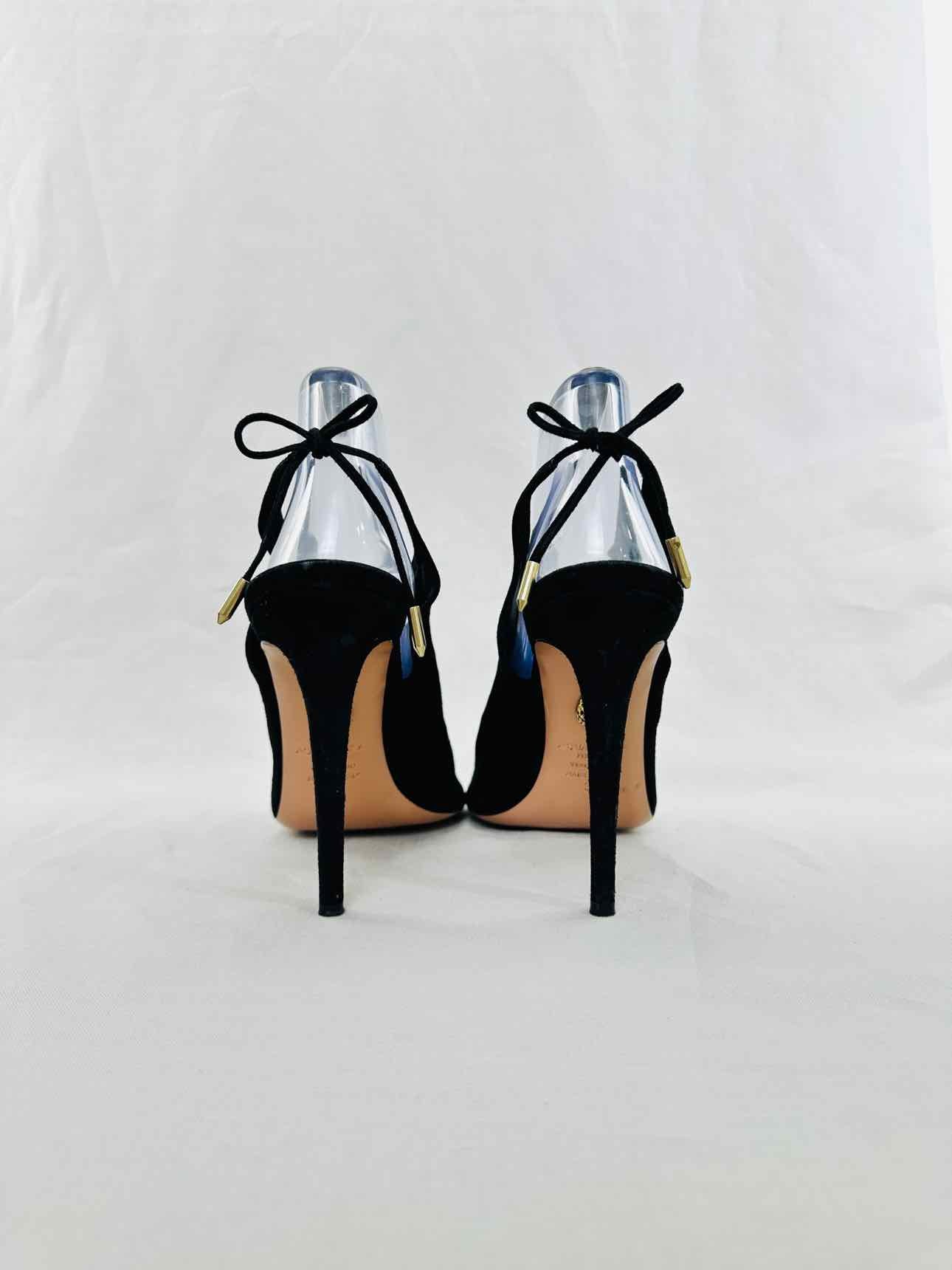 AQUAZZURA Black Size EU 39 Slingbacks