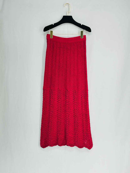 SAVANNAN MORROW Valentina Ruby Red Size Small Skirt