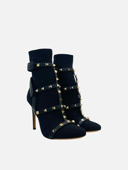 VALENTINO Rockstud Black Booties 35