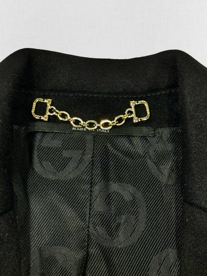 GUCCI Single Breasted Black Size US 6 Coat