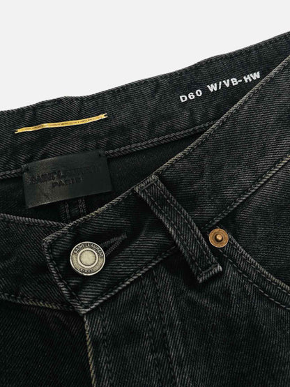 SAINT LAURENT V-waist long baggy Black Size 30 Jeans