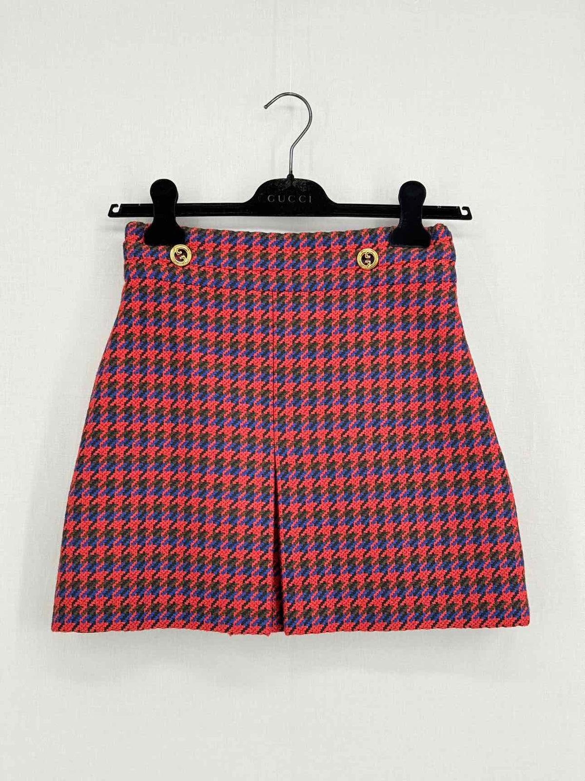 GUCCI Red Multicolor Herringbone Size US 8 Skirt