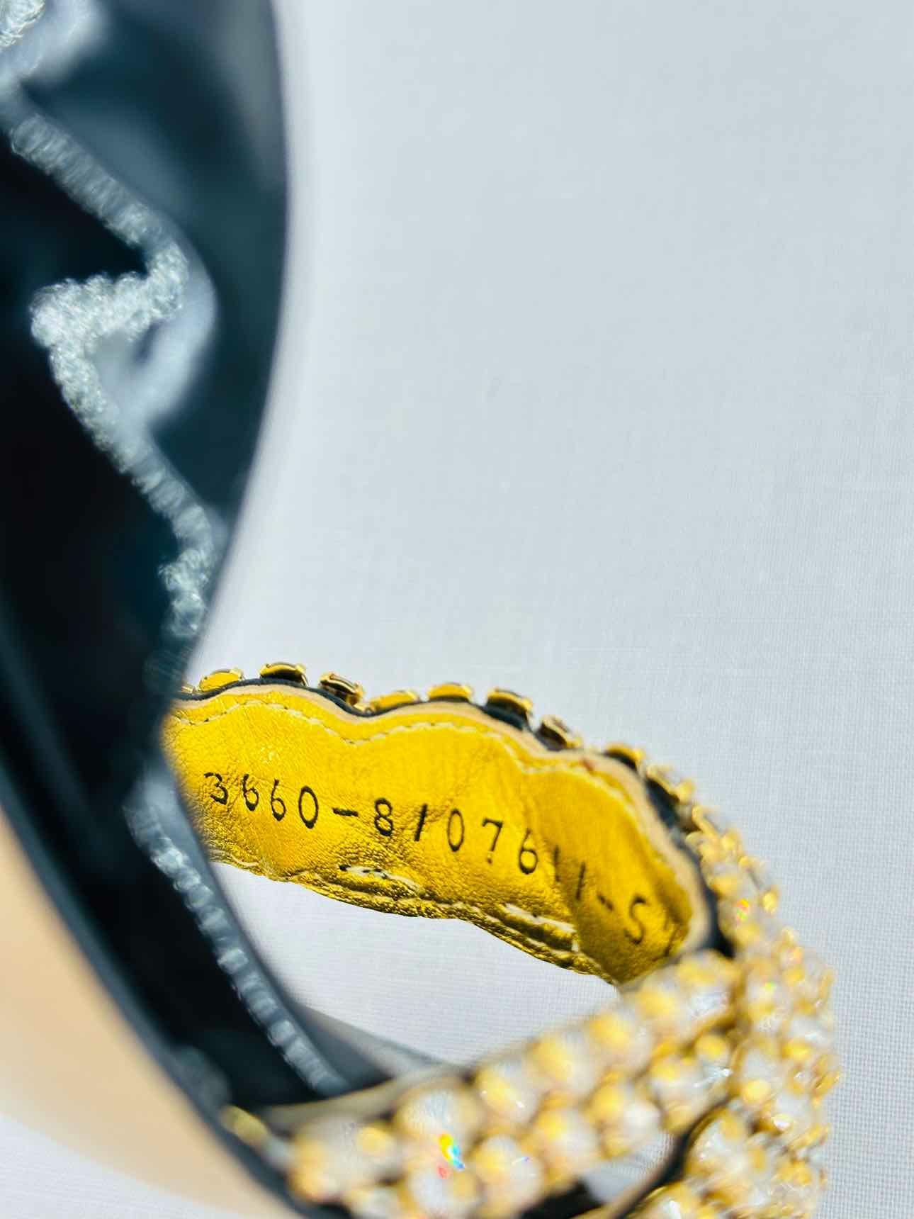 GINA Black & Gold Size EU 38.5 Heeled Sandals