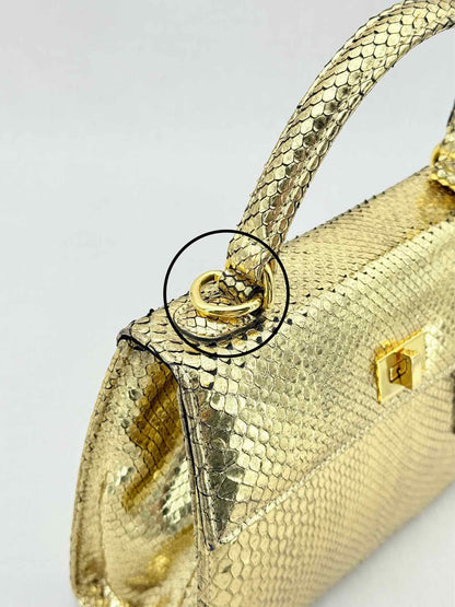 SANDRA J Jackie Gold Top Handle