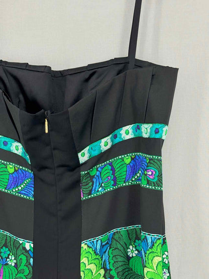 ROBERTO CAVALLI Green Multicolor Printed Size US 8 Top