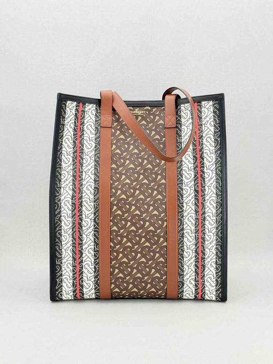 BURBERRY Portrait Brown Monogram Tote Bag