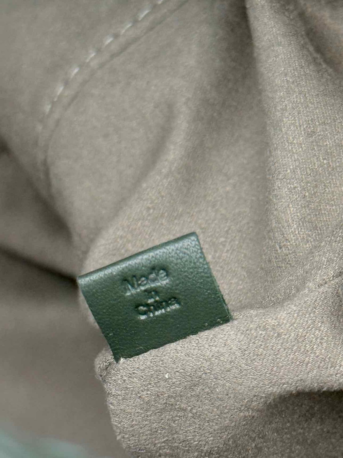 LANCEL Premier First Green Croc Embossed Bucket Bag