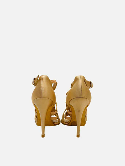 MANOLO BLAHNIK Beige Heeled Sandals