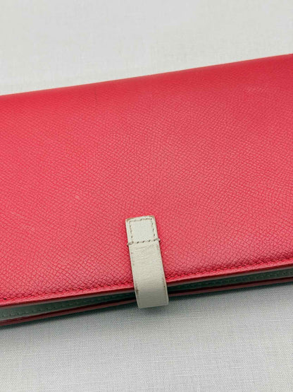 CELINE Red & Beige Continental Wallet