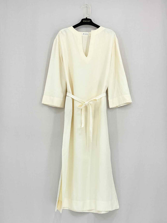 LORO PIANA Cream Size Small Midi Dress