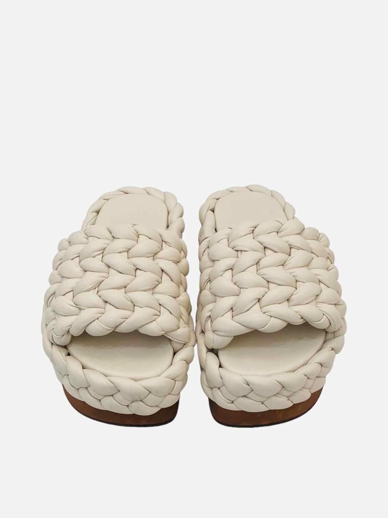 CHLOE Wavy Flatform White Flats