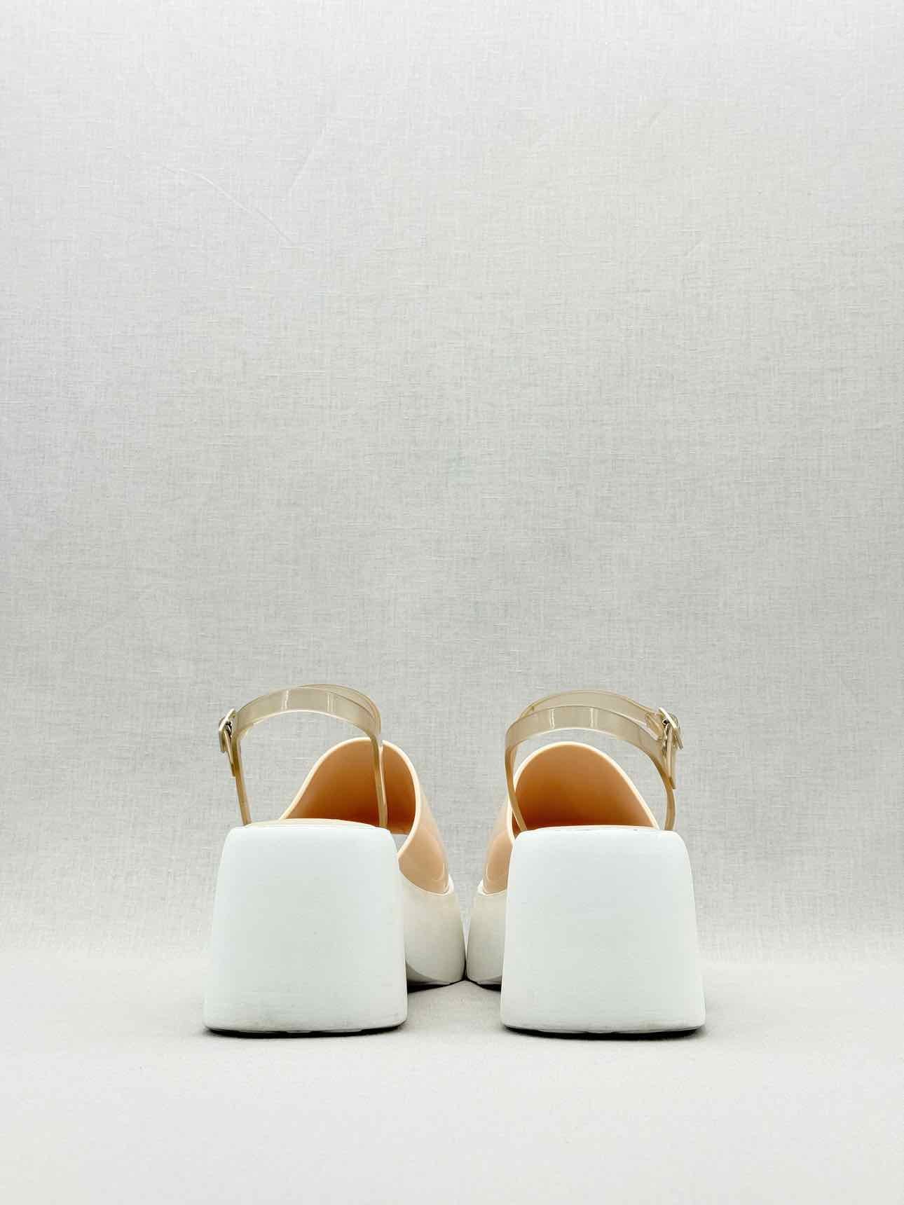 MELISSA Beige & White Size EU 39 Heeled Sandals