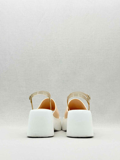 MELISSA Beige & White Size EU 39 Heeled Sandals
