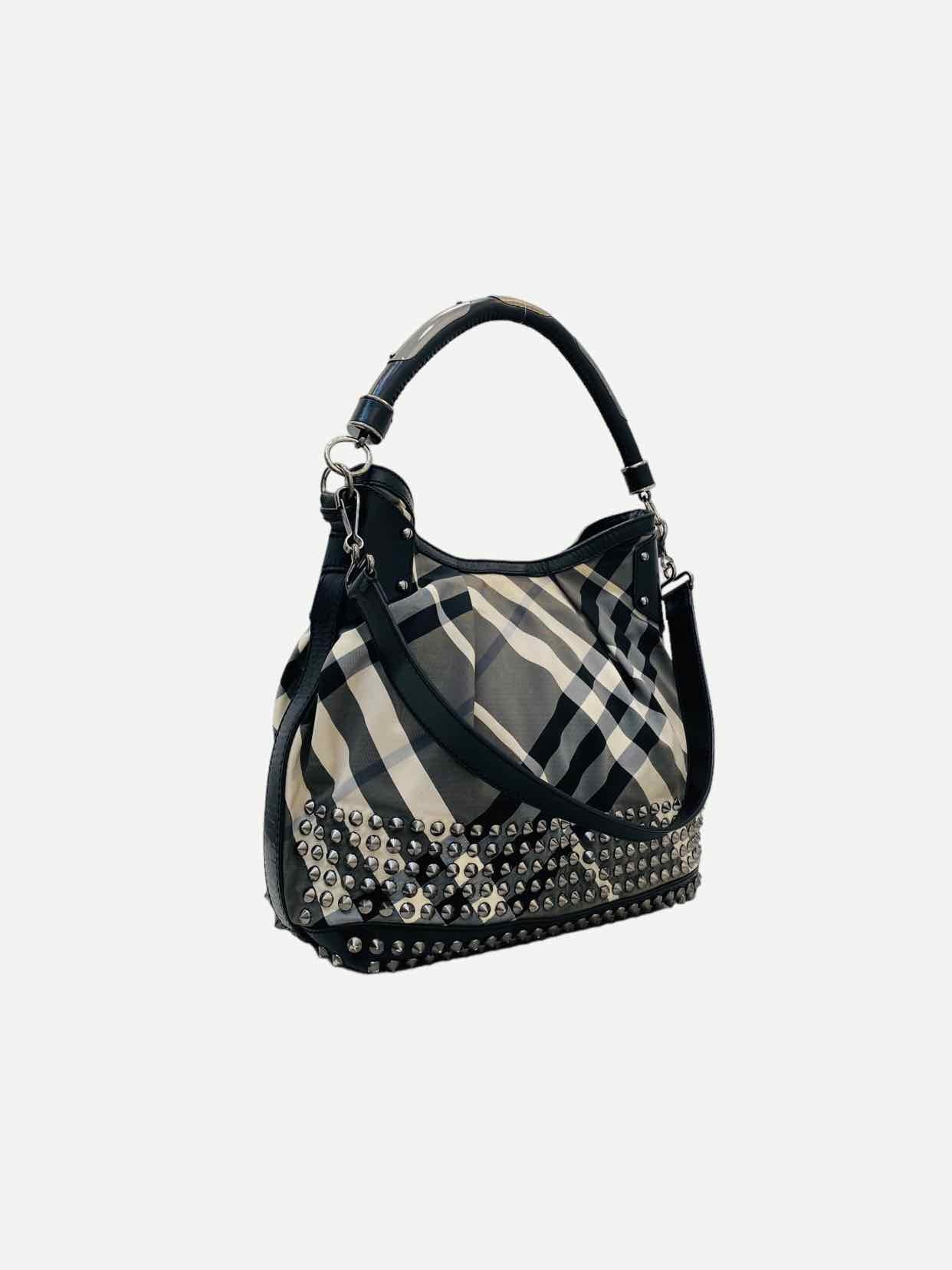 BURBERRY Nylon Black & White Shoulder Bag