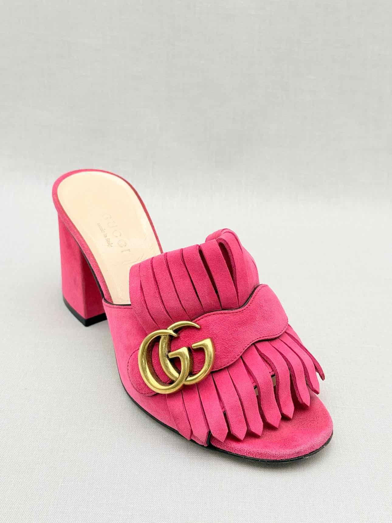 GUCCI GG Marmont Pink Size EU 35 Mules