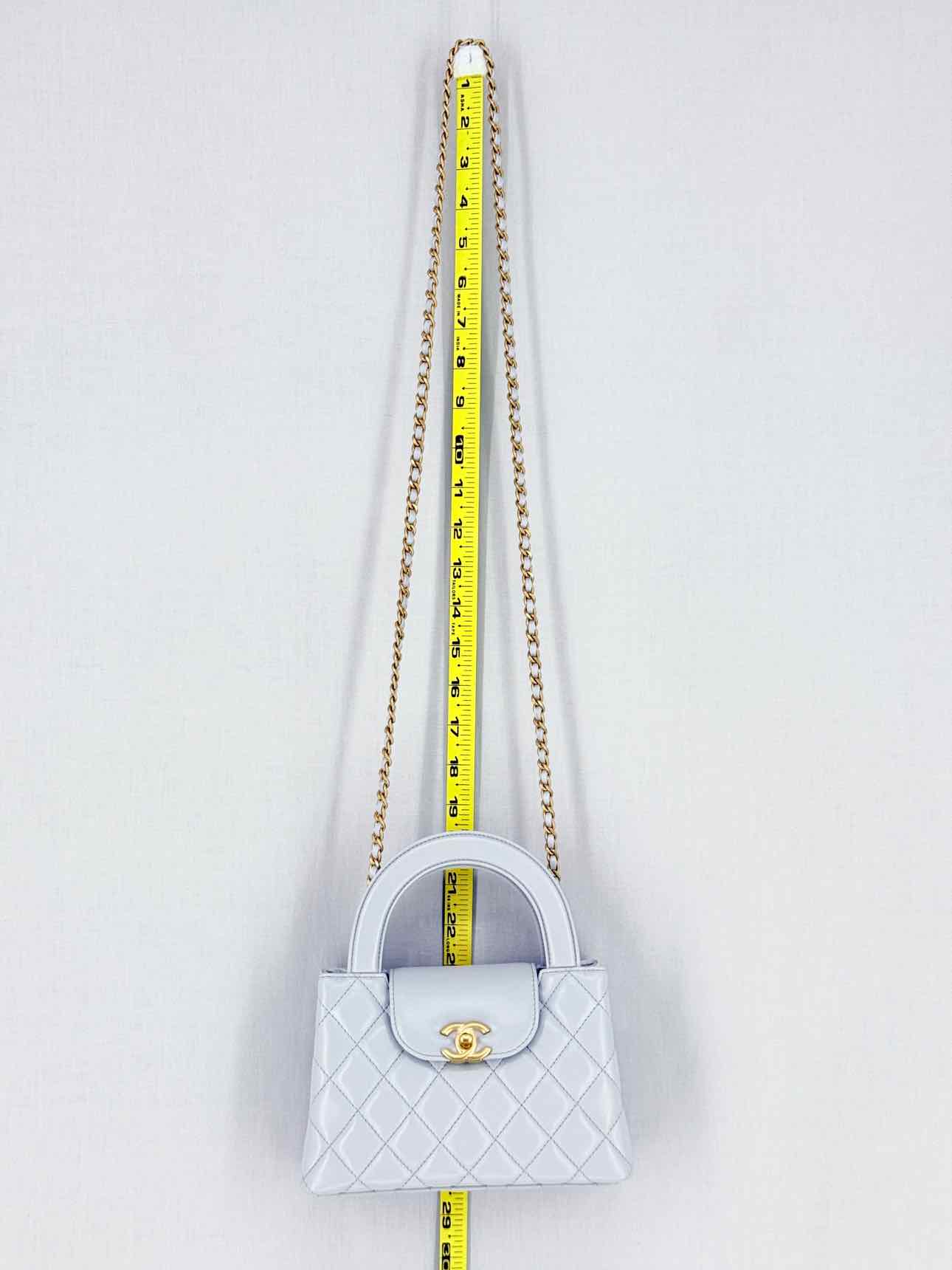 CHANEL Kelly Grey Quilted Top Handle