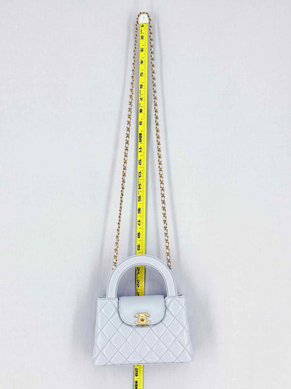 CHANEL Kelly Grey Quilted Top Handle