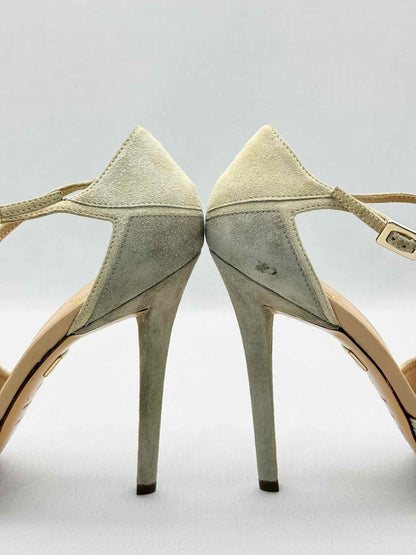 ROGER VIVIER Blue & Beige Size EU 39 Platform Sandals