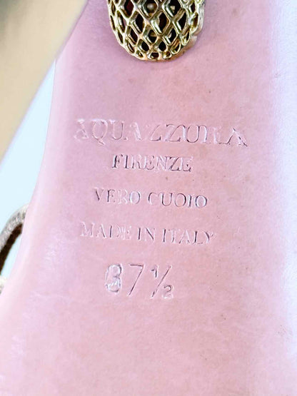 AQUAZZURA Brown Size EU 37.5 Heeled Sandals