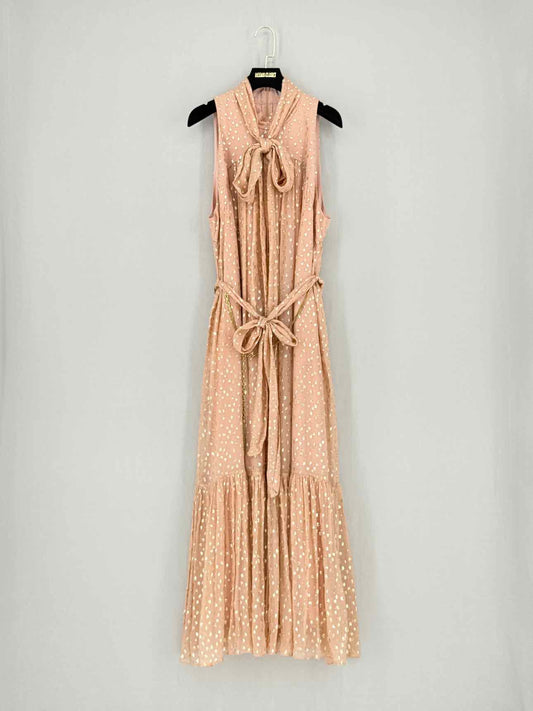 ZIMMERMANN Peach Size Large Midi Dress