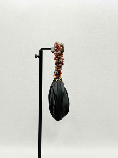 SALVATORE FERRAGAMO Gancini Black Clutch