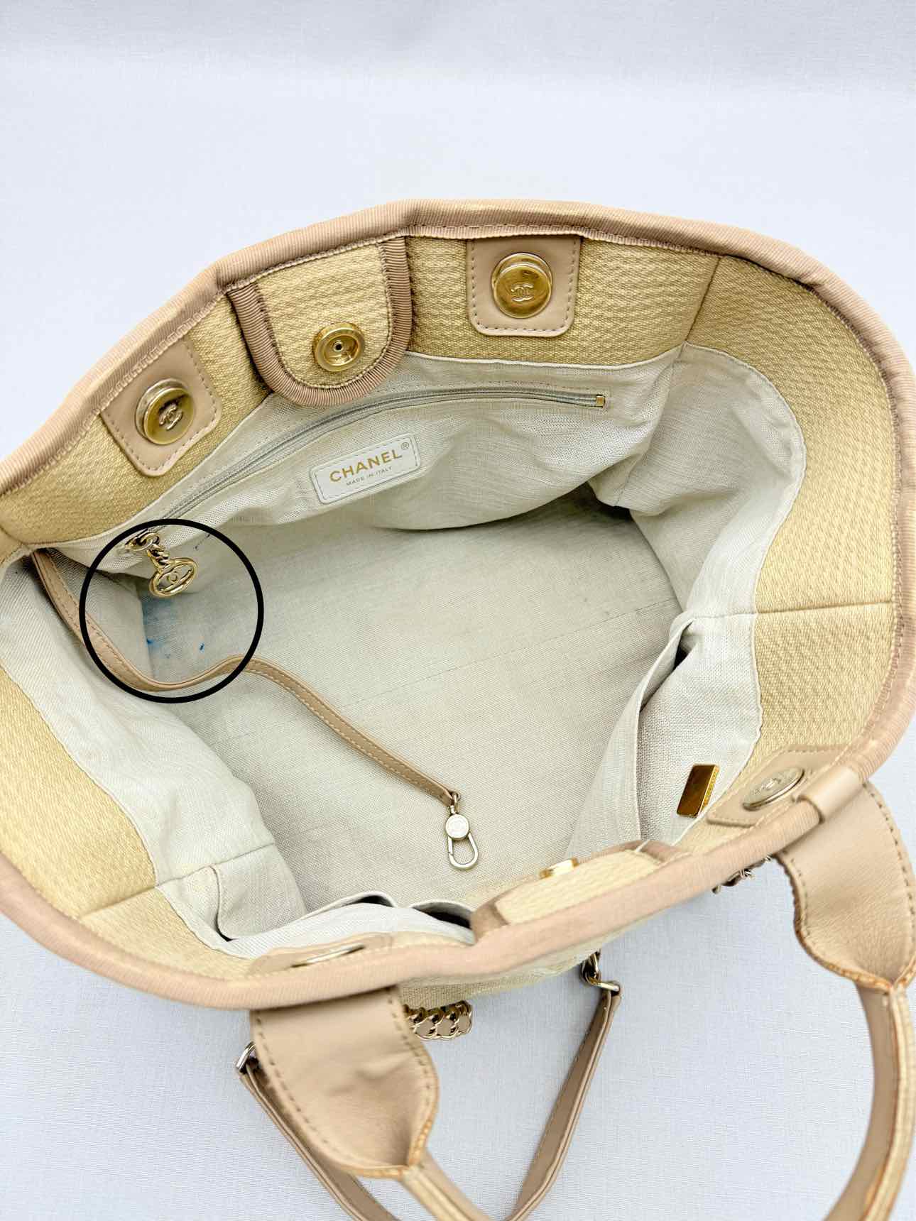 CHANEL Deauville Beige Tote Bag