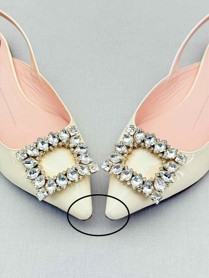 ROGER VIVIER Strass Cream Size EU 37 Flats