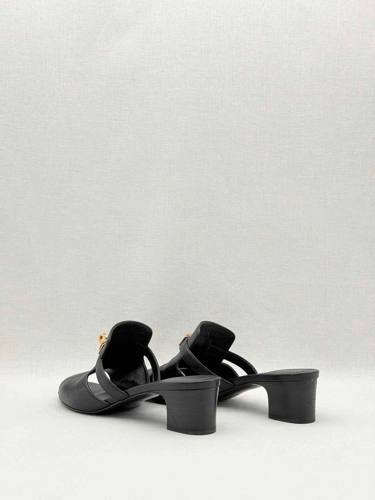 HERMES Candy Black Size EU 38 Mules
