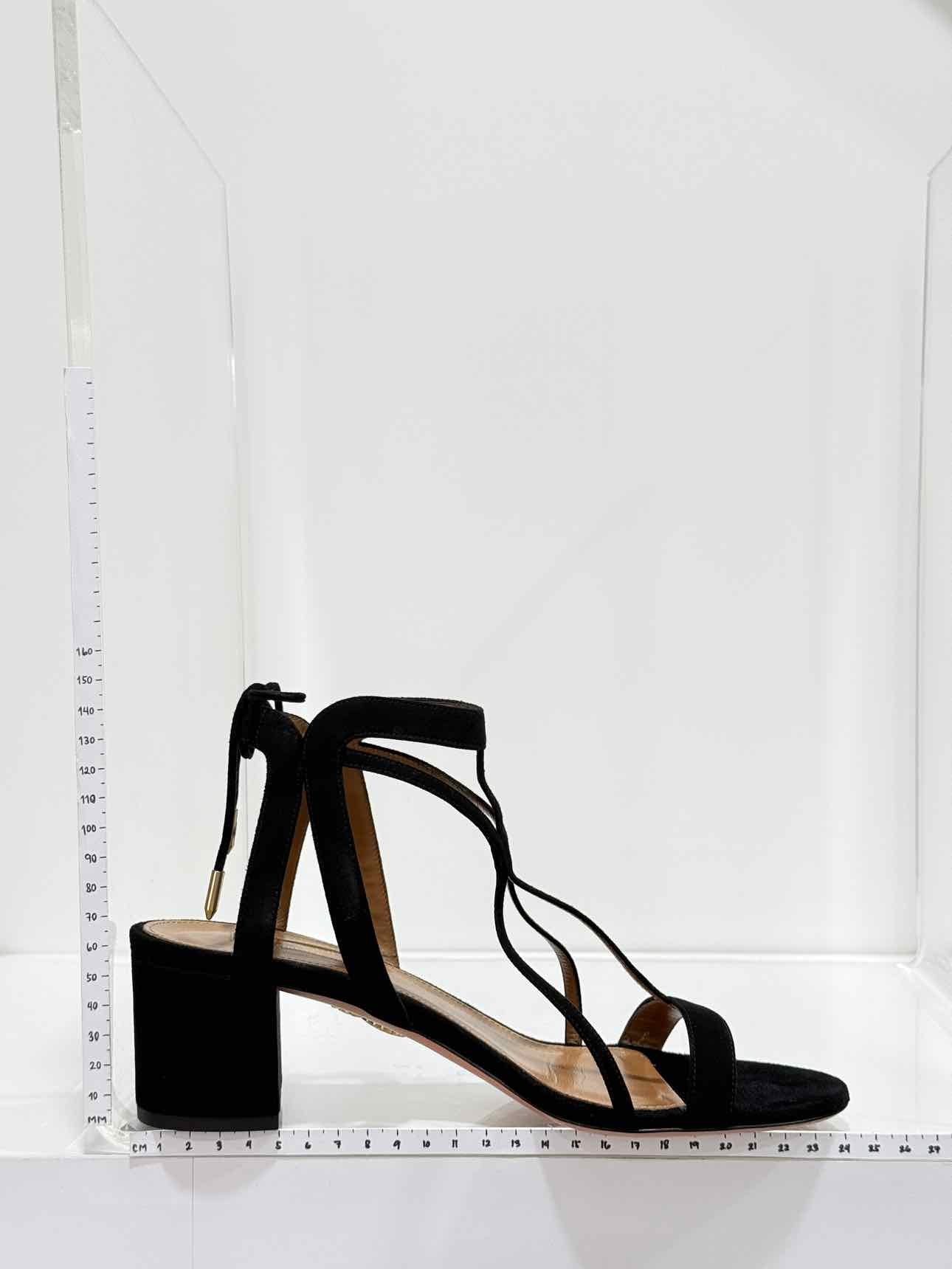 AQUAZZURA Fiji Black Size EU 39.5 Heeled Sandals