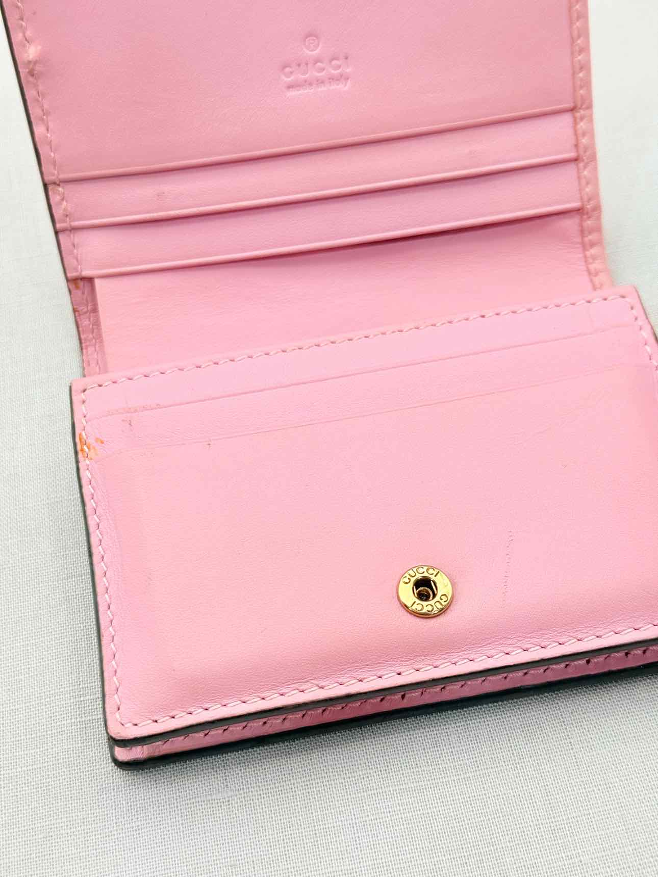 GUCCI Pink Multicolor Compact Wallet