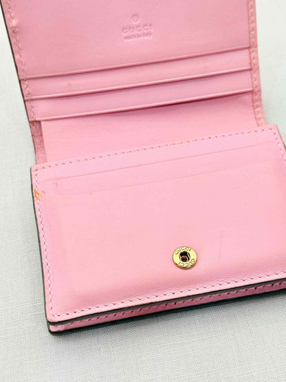 GUCCI Pink Multicolor Compact Wallet