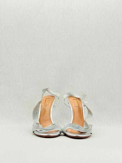 AQUAZZURA Silver Size EU 42 Heeled Sandals