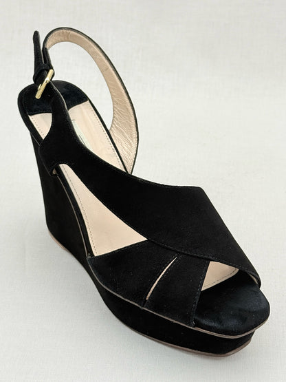 UTERQUE Black Size EU 41 Wedges