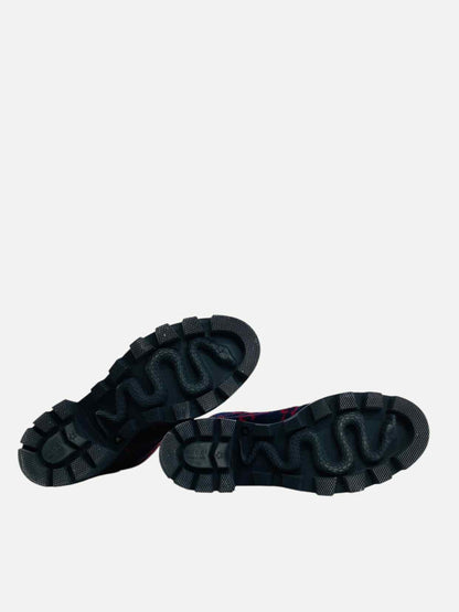 GUCCI Combat Blue & Red Size EU 40 Ankle Boots