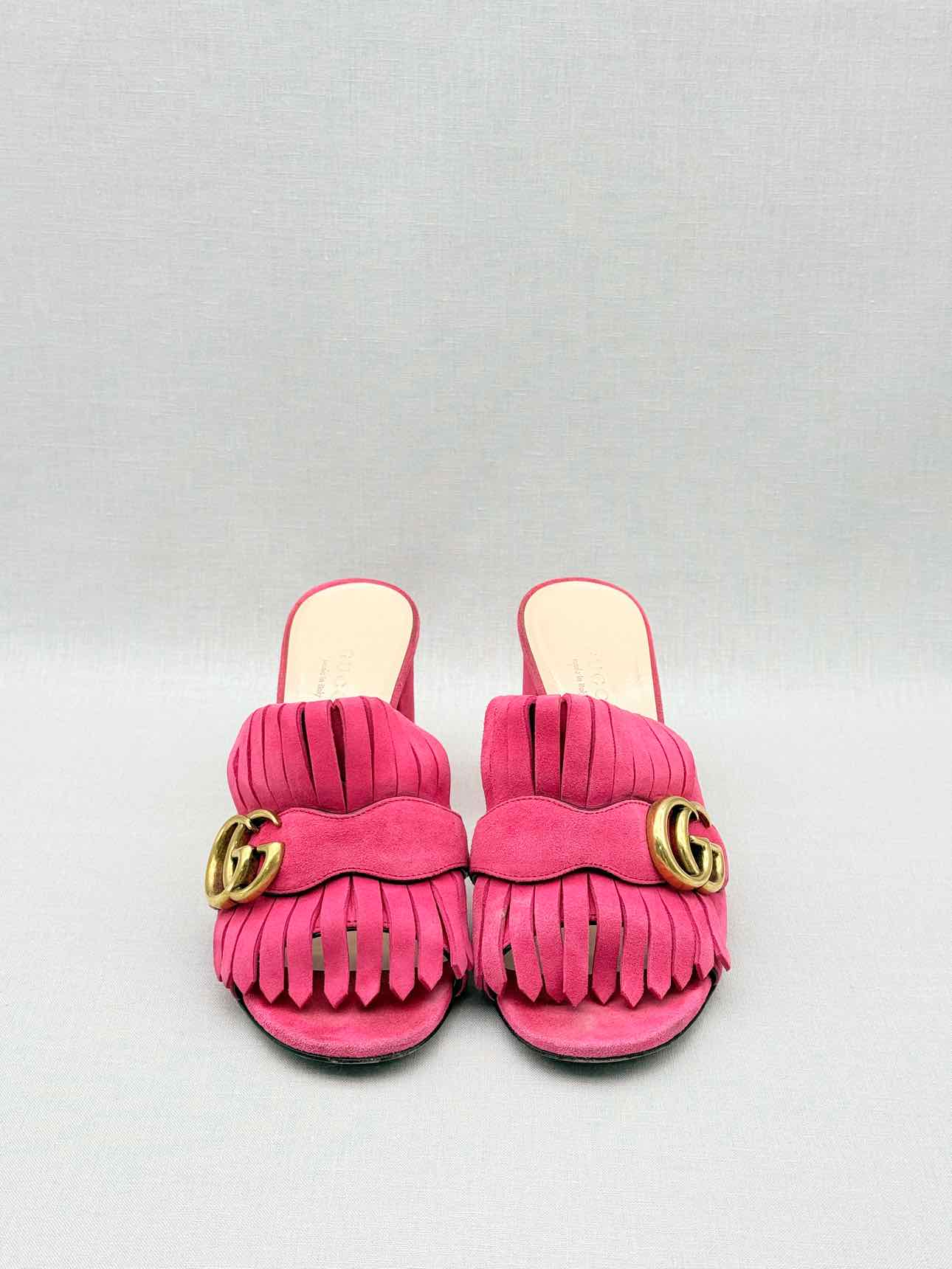 GUCCI GG Marmont Pink Size EU 35 Mules